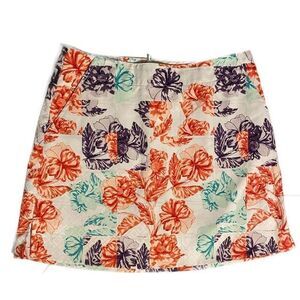 Lady Hagen Golf Skort-4 orange , purple floral print , polyester spandex